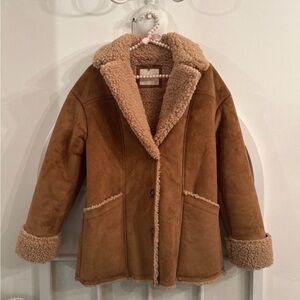 Lucky Brand Cozy Tan faux suede/shearling Jacket